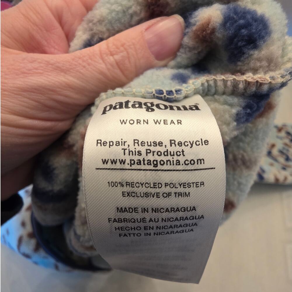 Patagonia Synchilla Snap T Fleece Pullover Tundra Cluster Big Sky Blue SZ Small - Picture 5 of 6
